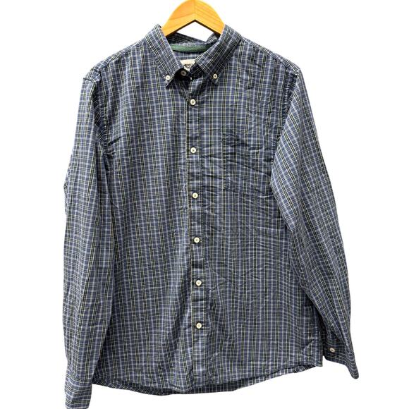 Mountain Khakis Shirt Mens Large Blue Plaid Classic Fit Button Down Tattersall - Picture 1 of 10